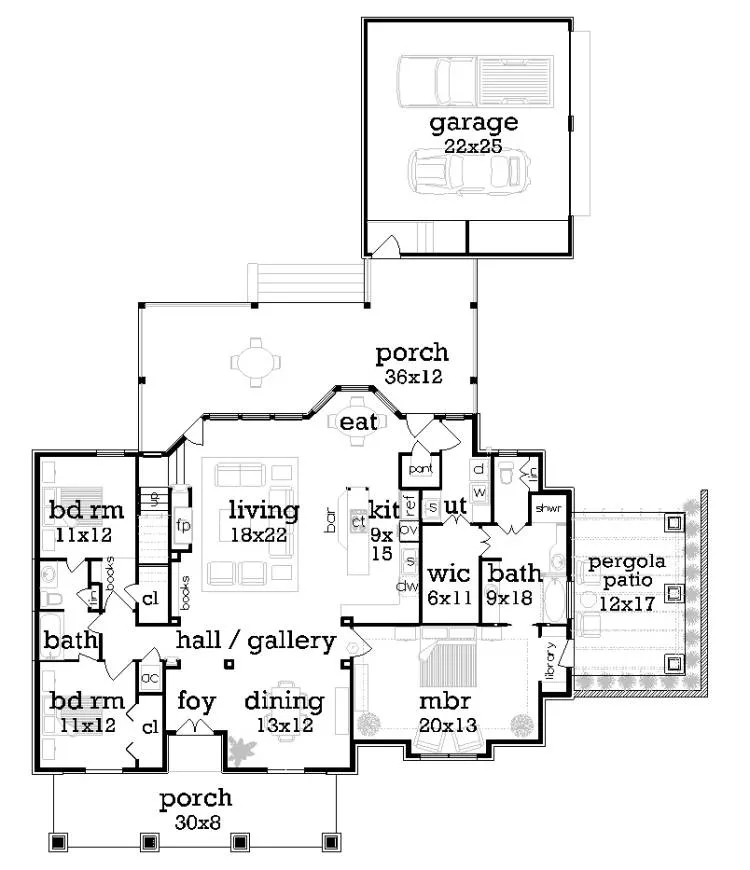 Main Level Floor Plan